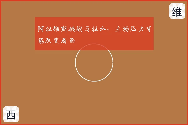 阿拉维斯挑战马拉加,主场压力可能改变局面